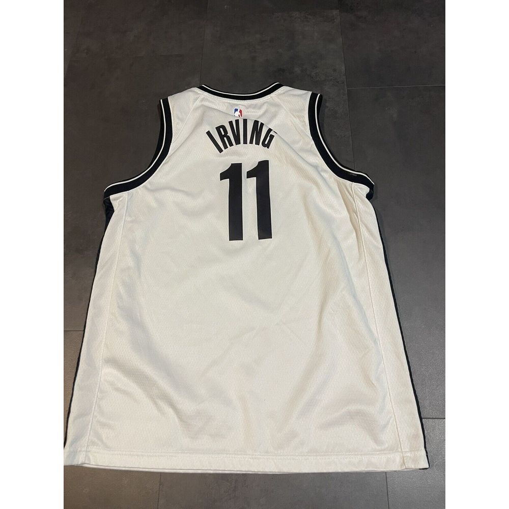 Nike Brooklyn Nets Kyrie Irving Authentic Association Jersey Boys 14 White D-383 - Picture 4 of 5